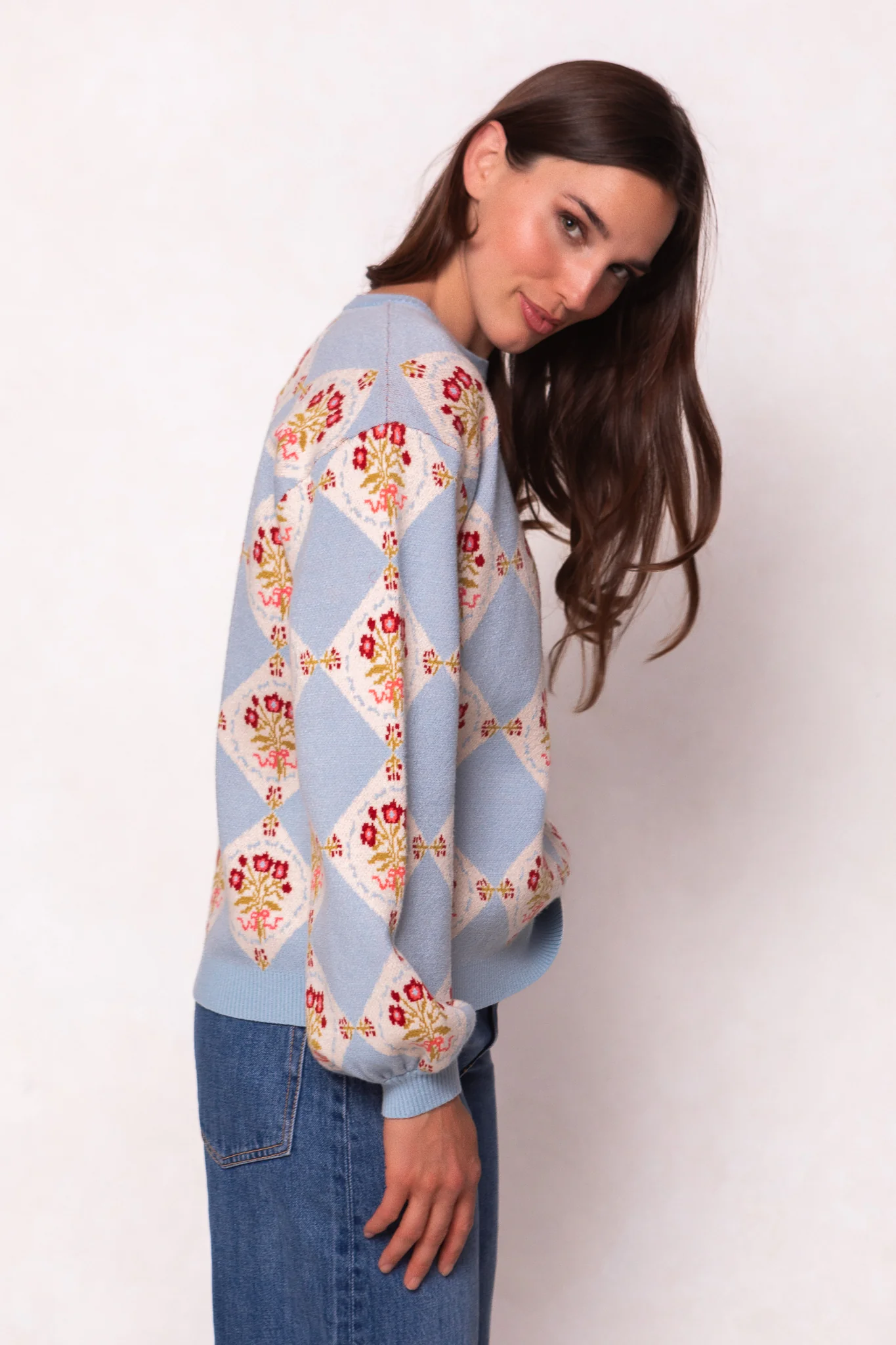 Vivienne Sweater in Mosaic Bloom - Image 4