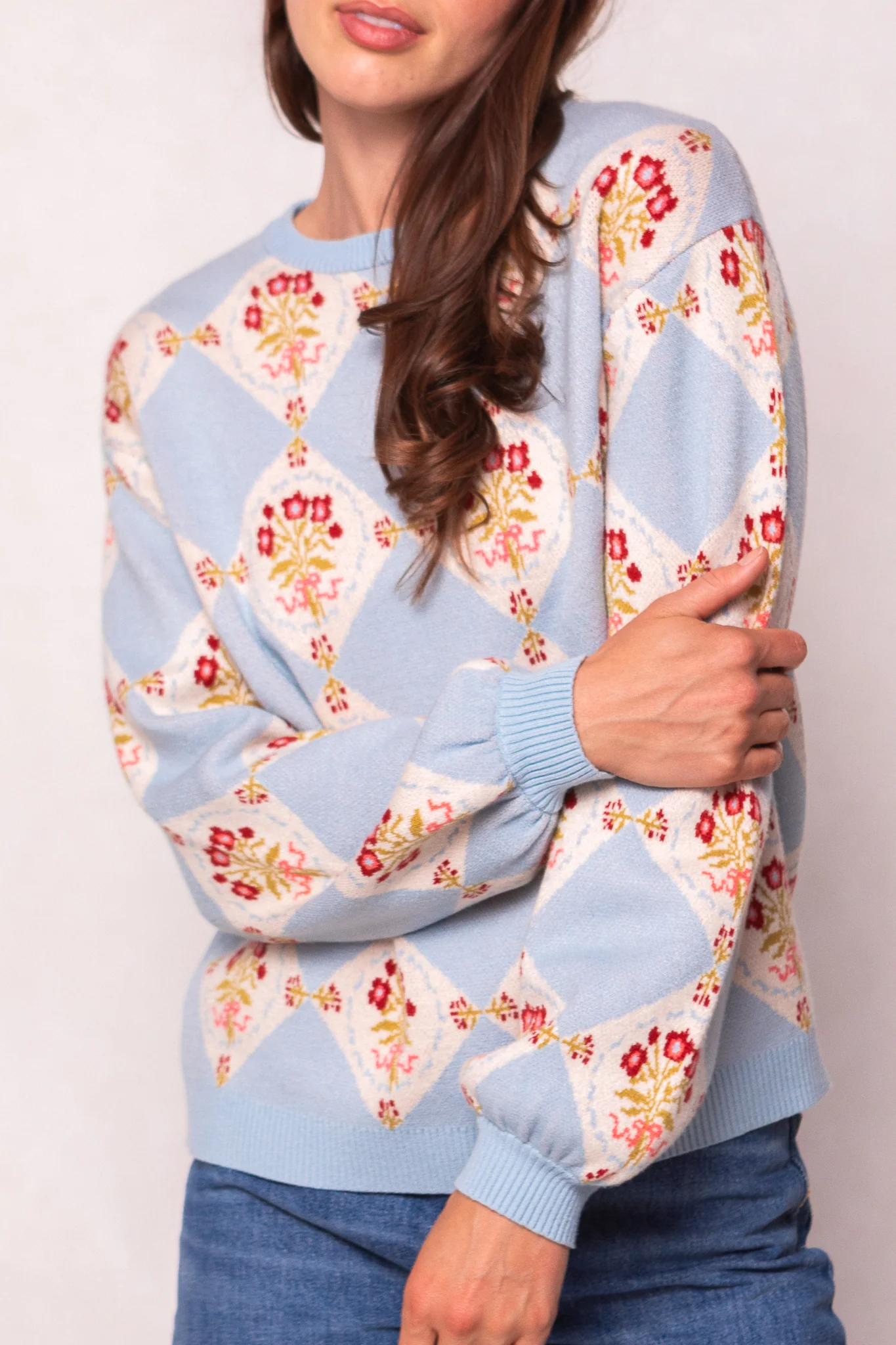 Vivienne Sweater in Mosaic Bloom - Image 5